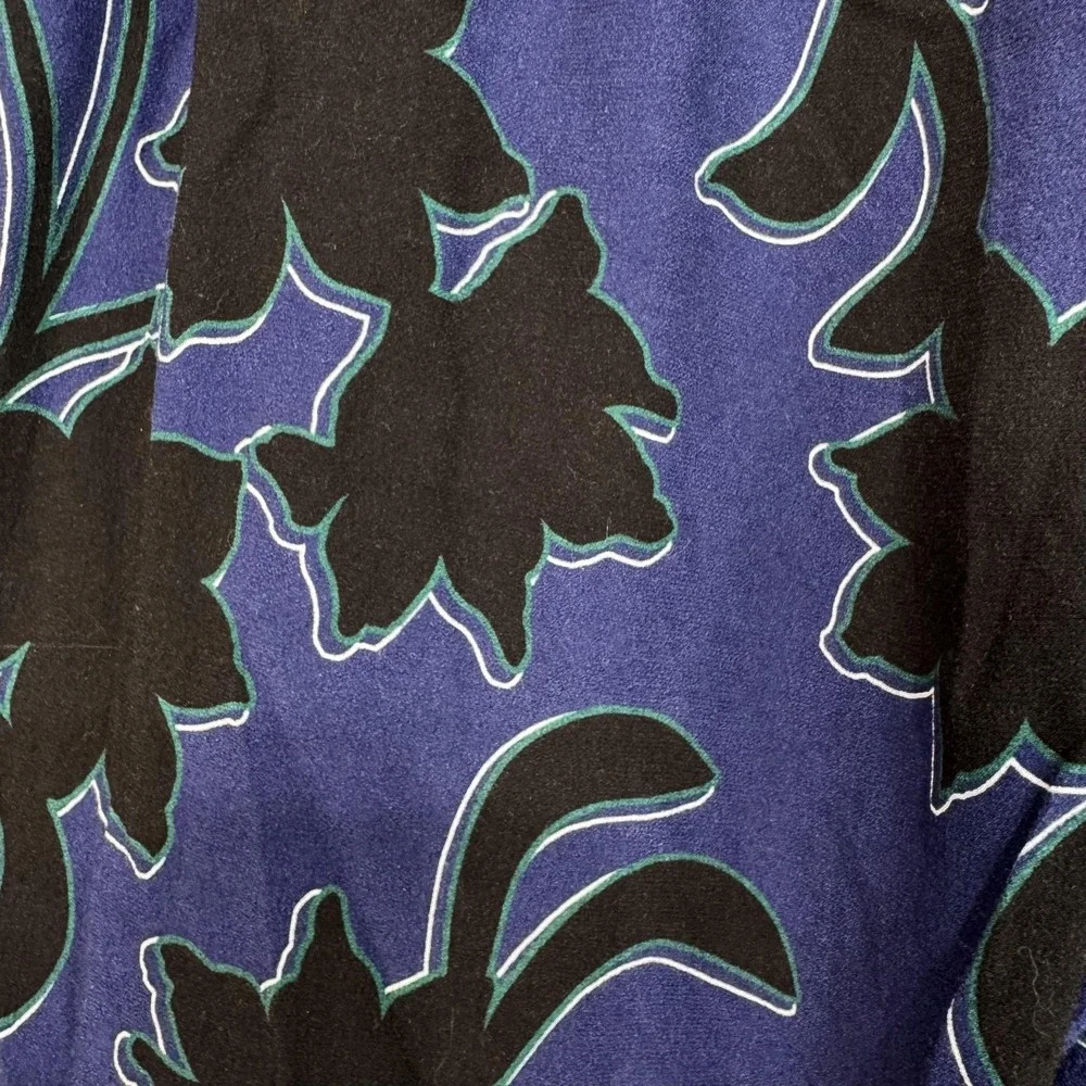 Parker‎ Pants Women's 10 Blue Floral Track Elastic Waist Drawstring Tapered